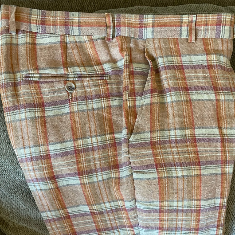 Burberry Mens Pants Plaid Golf 34x32